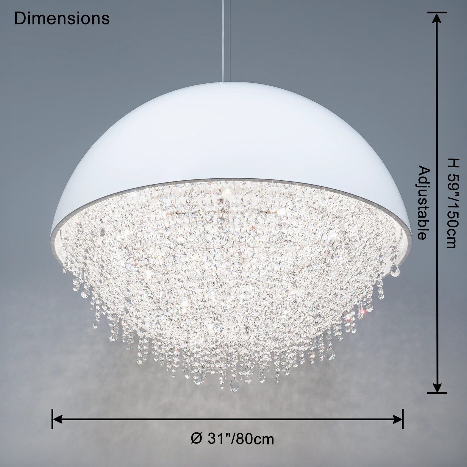 WOW Dome Crystal Chandelier-wow2825