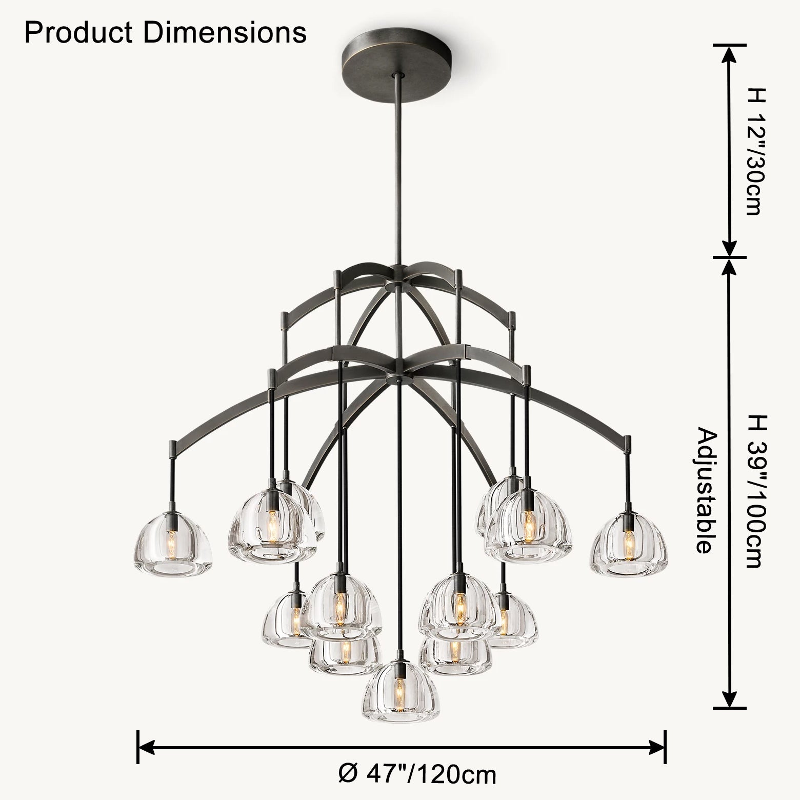 WOW Multi Light Crystal Pendant Chandelier-wow2828