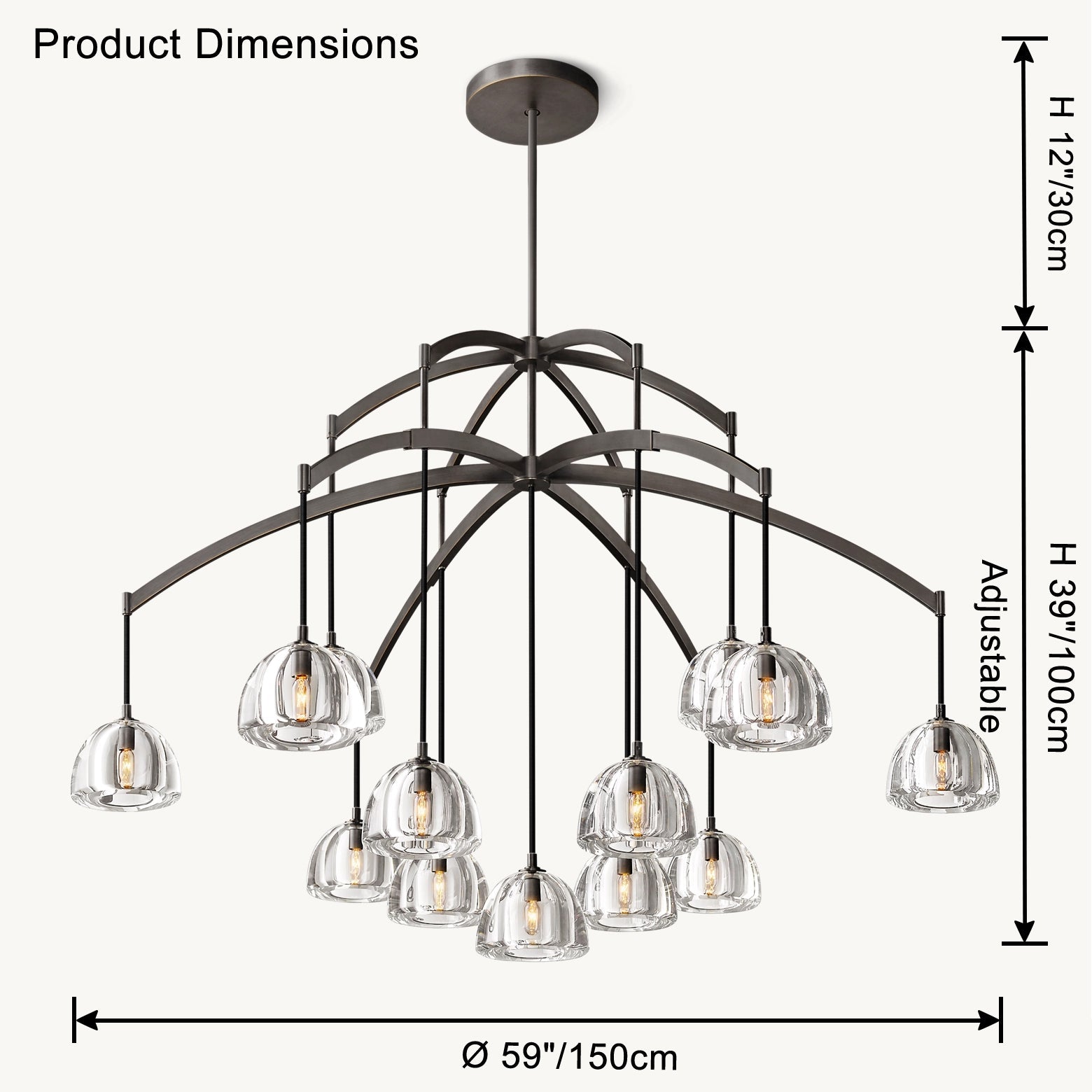 WOW Multi Light Crystal Pendant Chandelier-wow2828