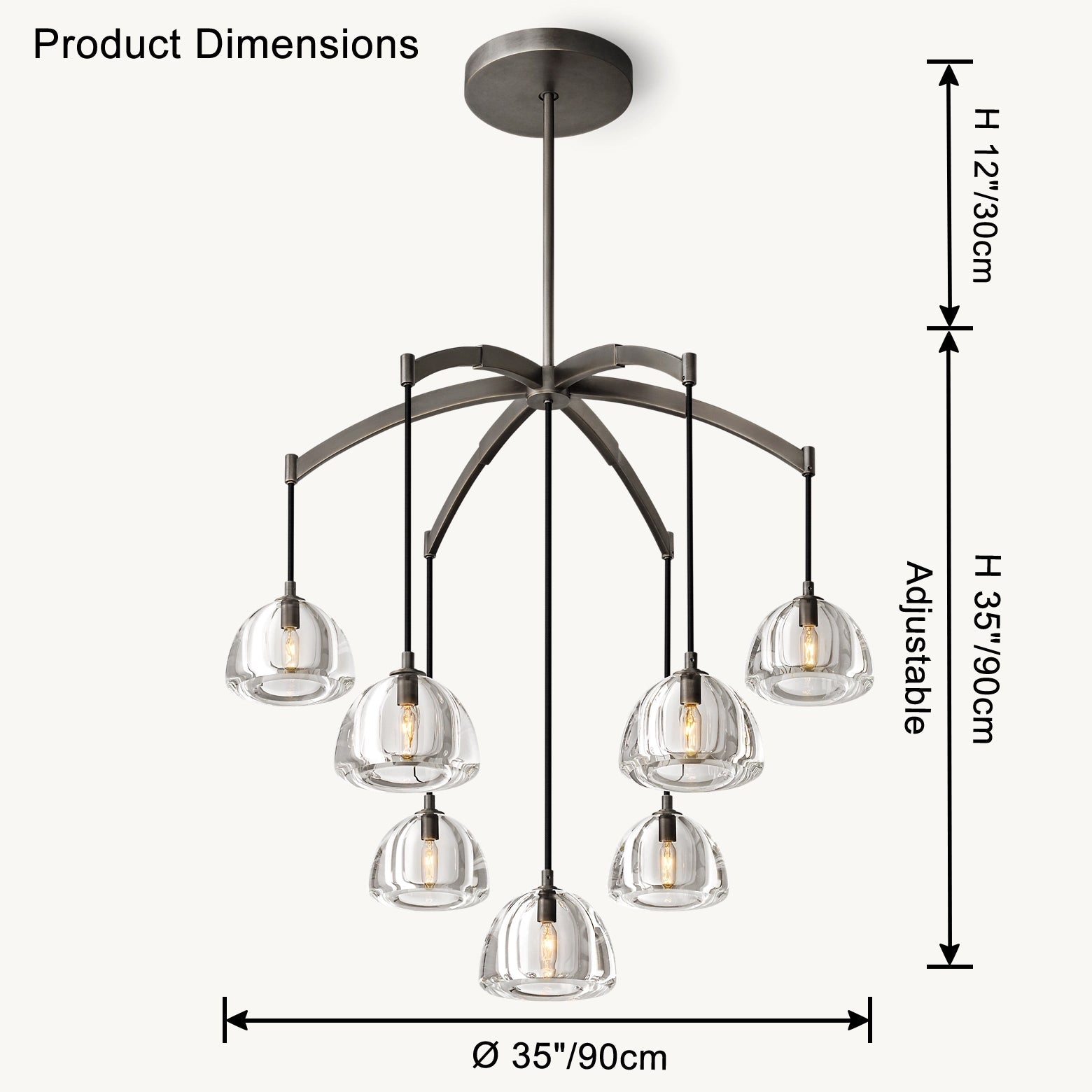 WOW Multi Light Crystal Pendant Chandelier-wow2828