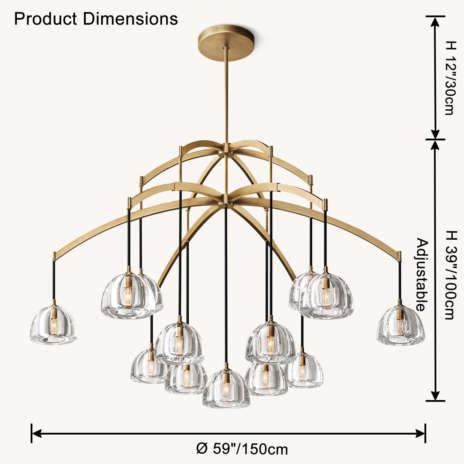 WOW Multi Light Crystal Pendant Chandelier-wow2828