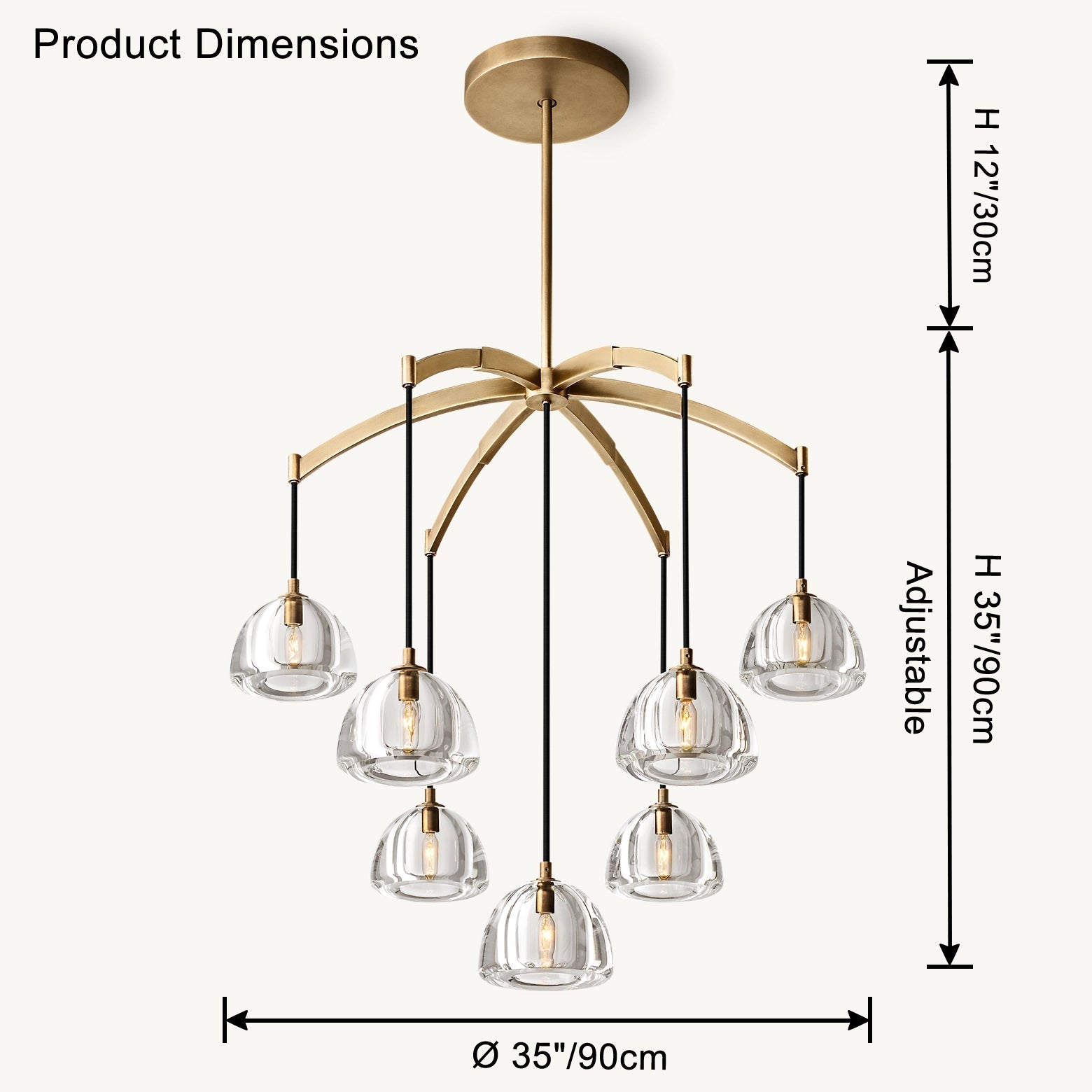 WOW Multi Light Crystal Pendant Chandelier-wow2828