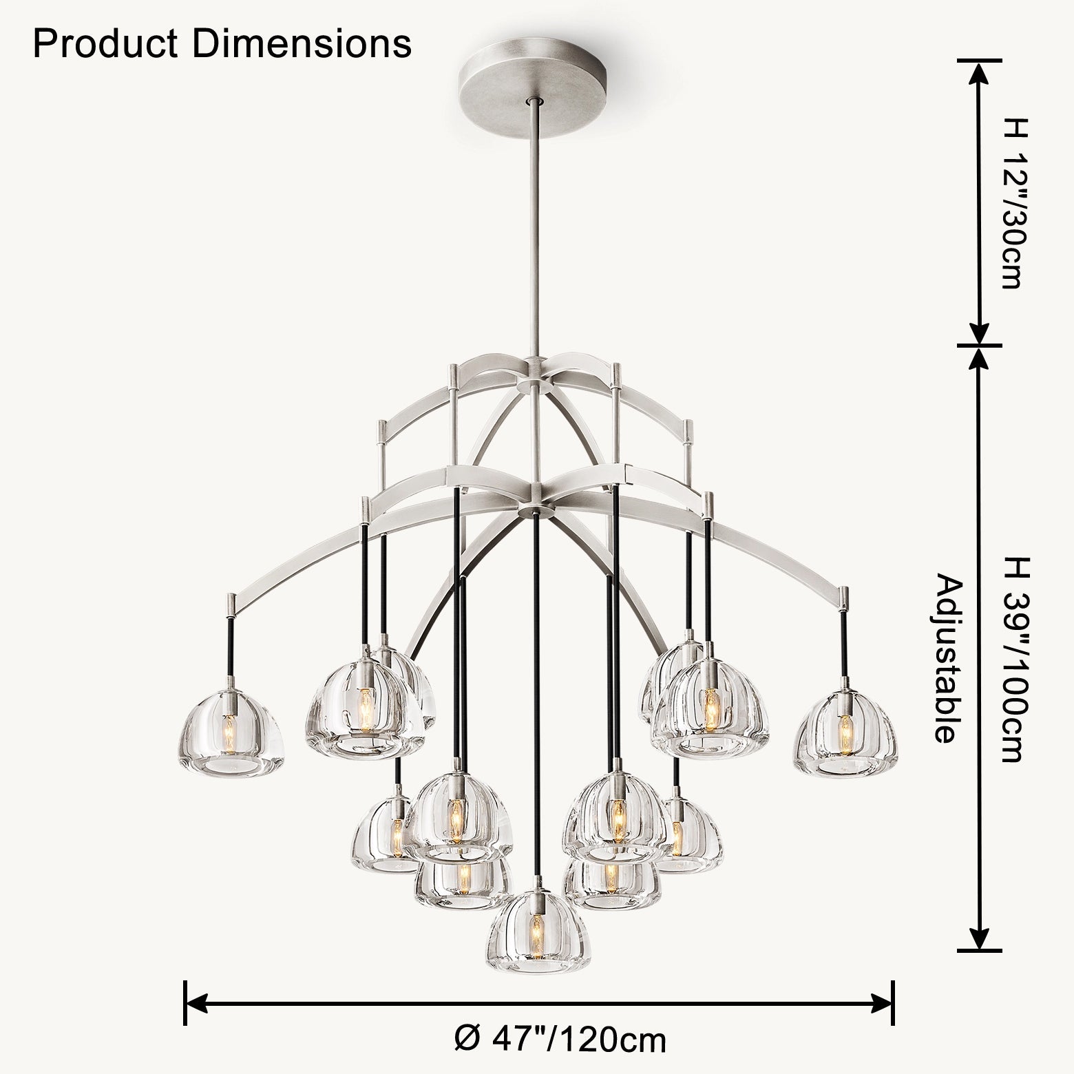 WOW Multi Light Crystal Pendant Chandelier-wow2828