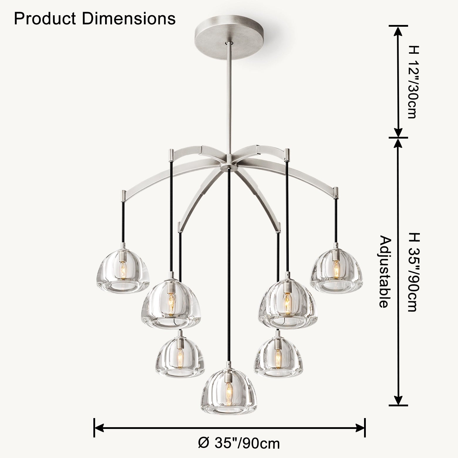 WOW Multi Light Crystal Pendant Chandelier-wow2828