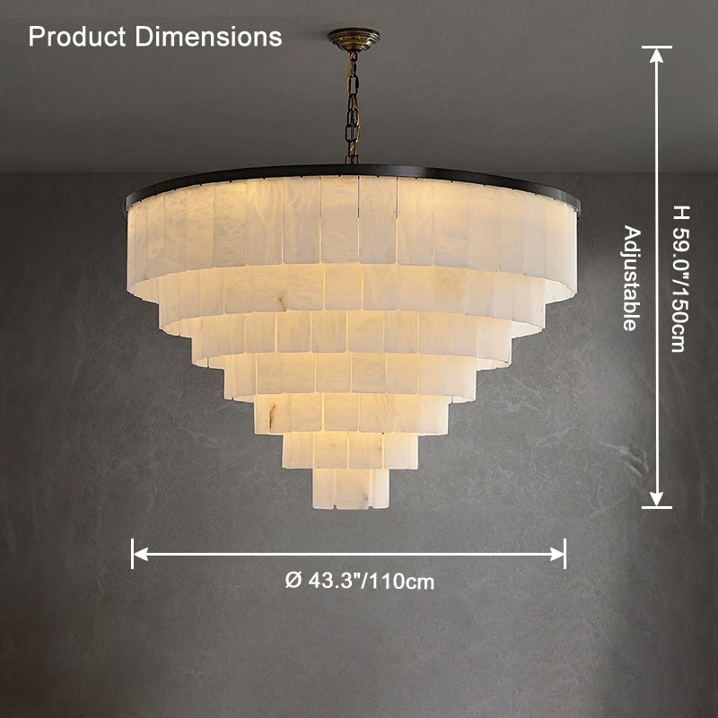WOW Tiered Alabaster Chandelier -wow2832