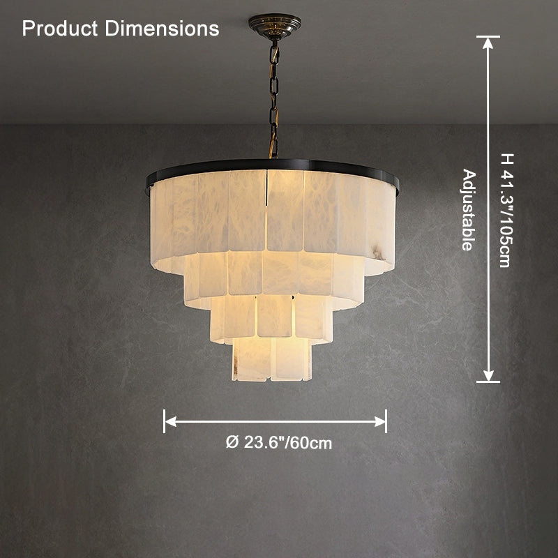 WOW Tiered Alabaster Chandelier -wow2832