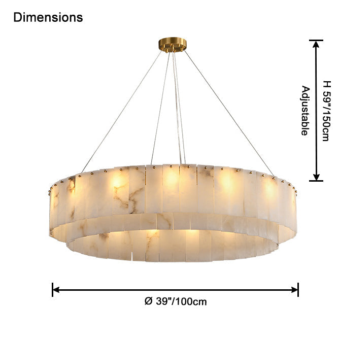 WOW Round Alabaster Chandelier-wow2843