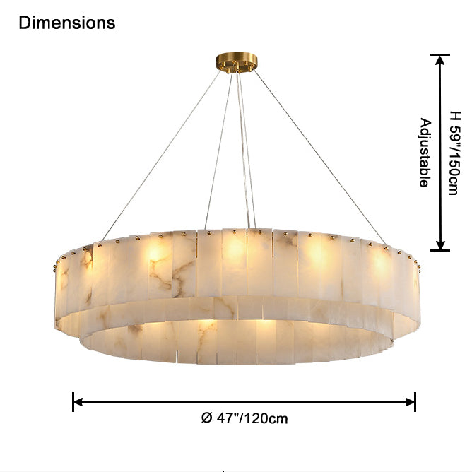 WOW Round Alabaster Chandelier-wow2843