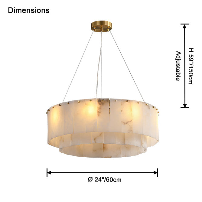 WOW Round Alabaster Chandelier-wow2843