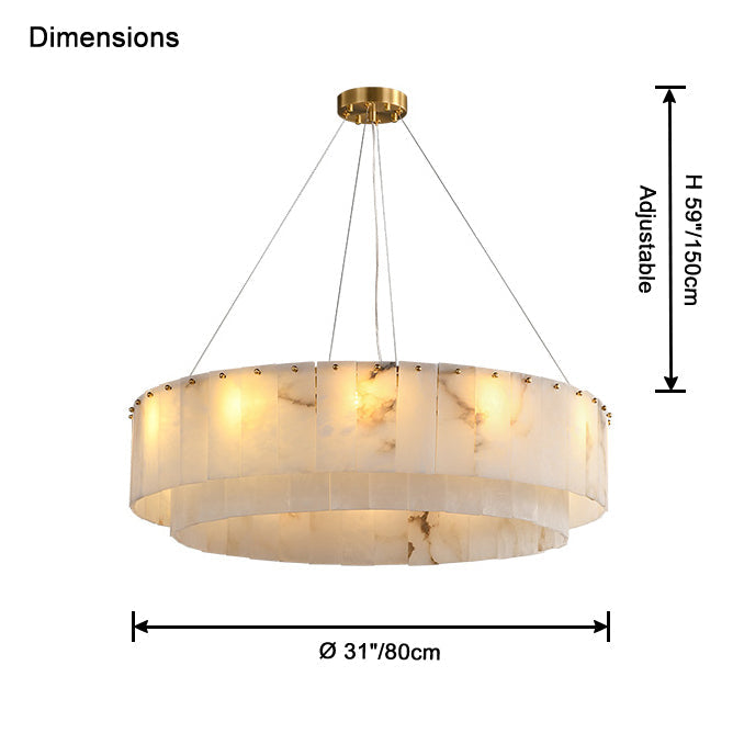 WOW Round Alabaster Chandelier-wow2843