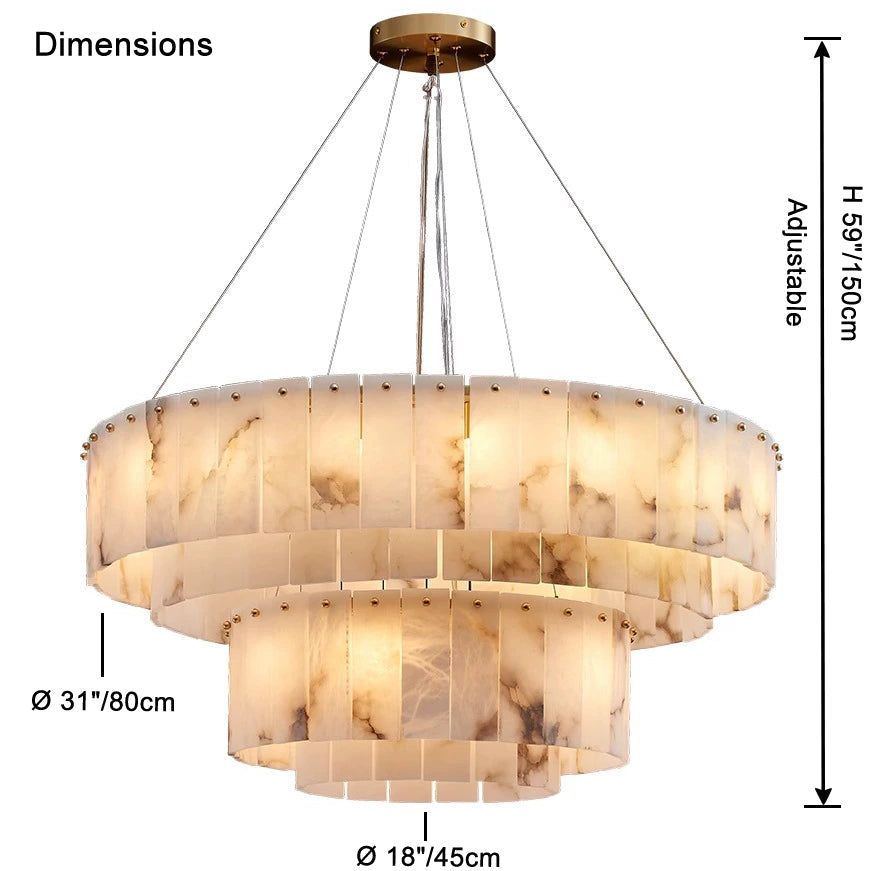 WOW Tiered Alabaster Chandelier-wow2844