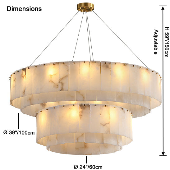 WOW Tiered Alabaster Chandelier-wow2844