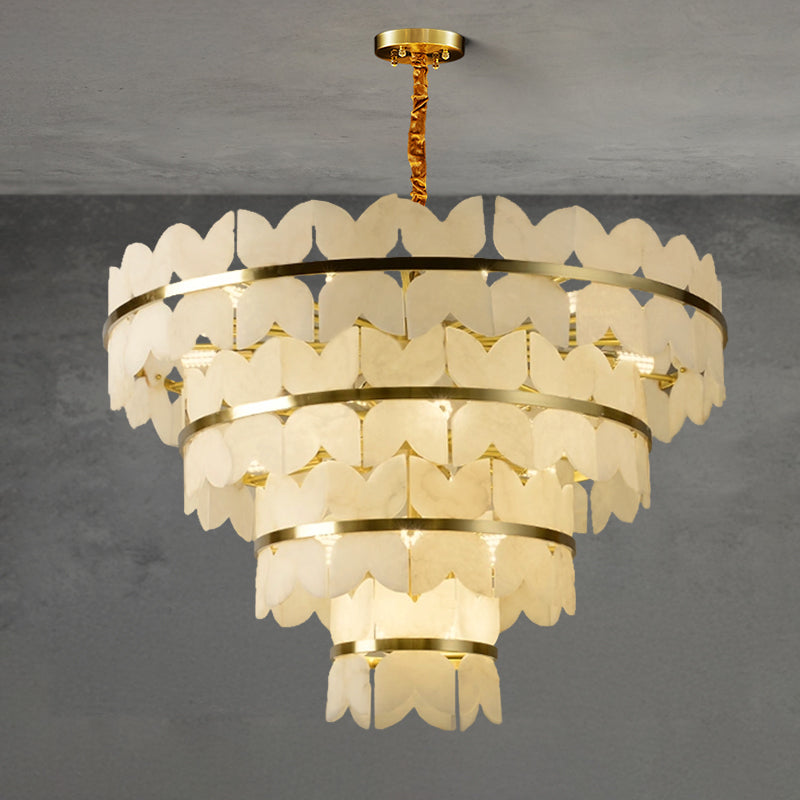 WOW Butterfly Tiered Alabaster Chandelier-wow2851