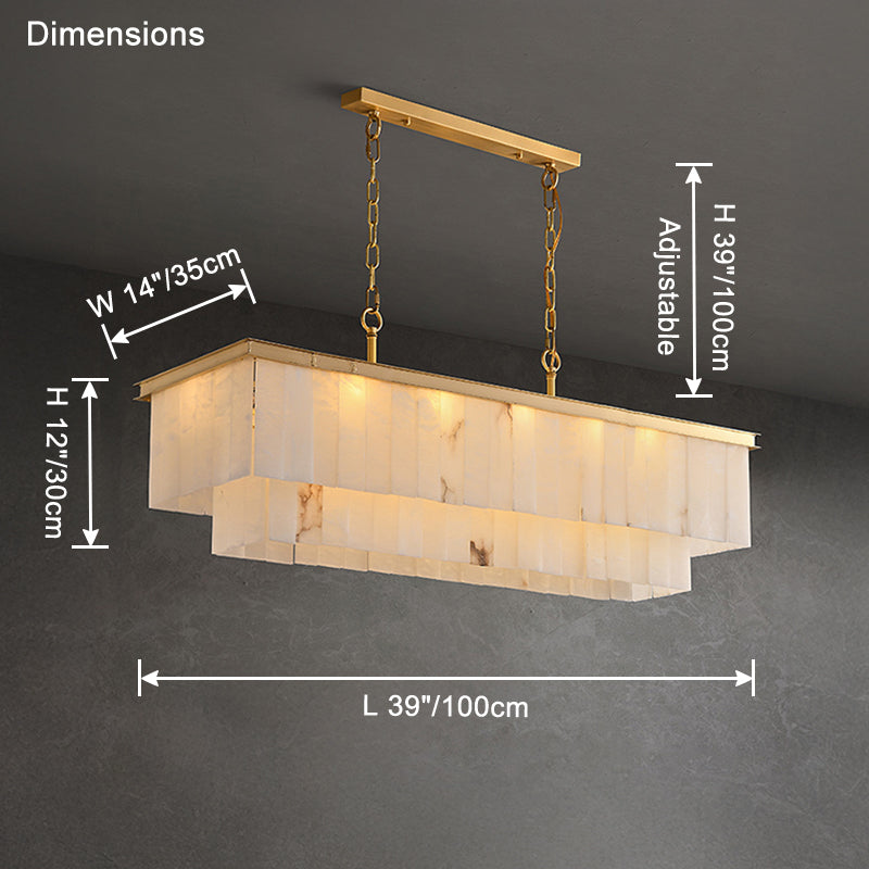 WOW Rectangular Alabaster Chandelier-wow2854