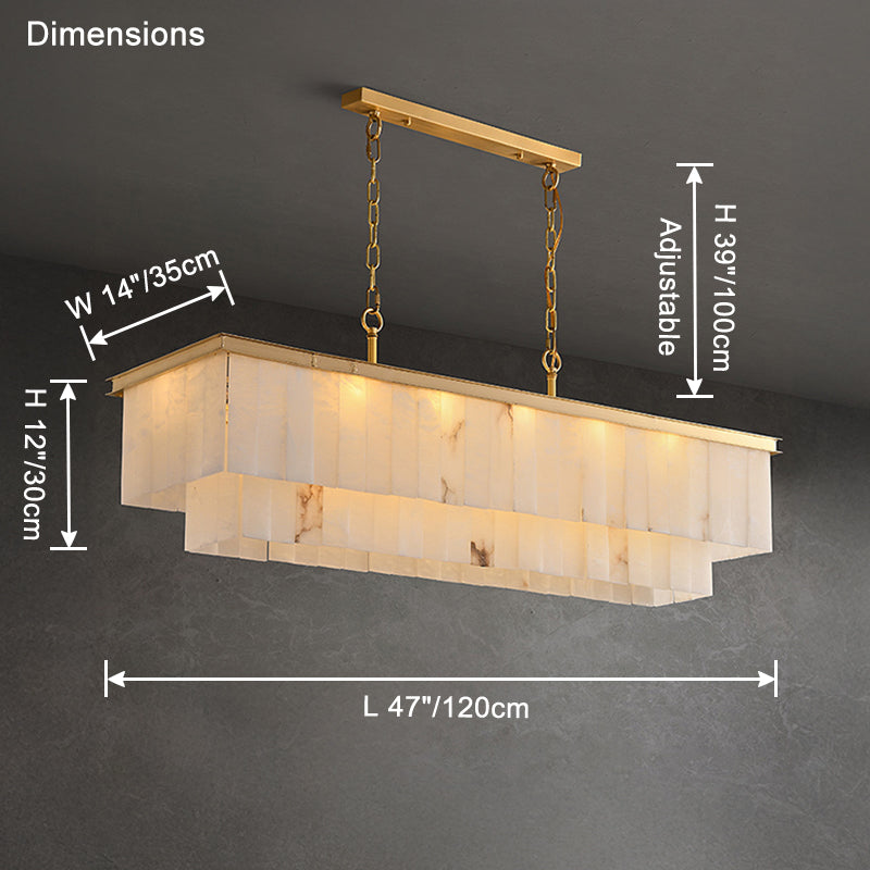 WOW Rectangular Alabaster Chandelier-wow2854