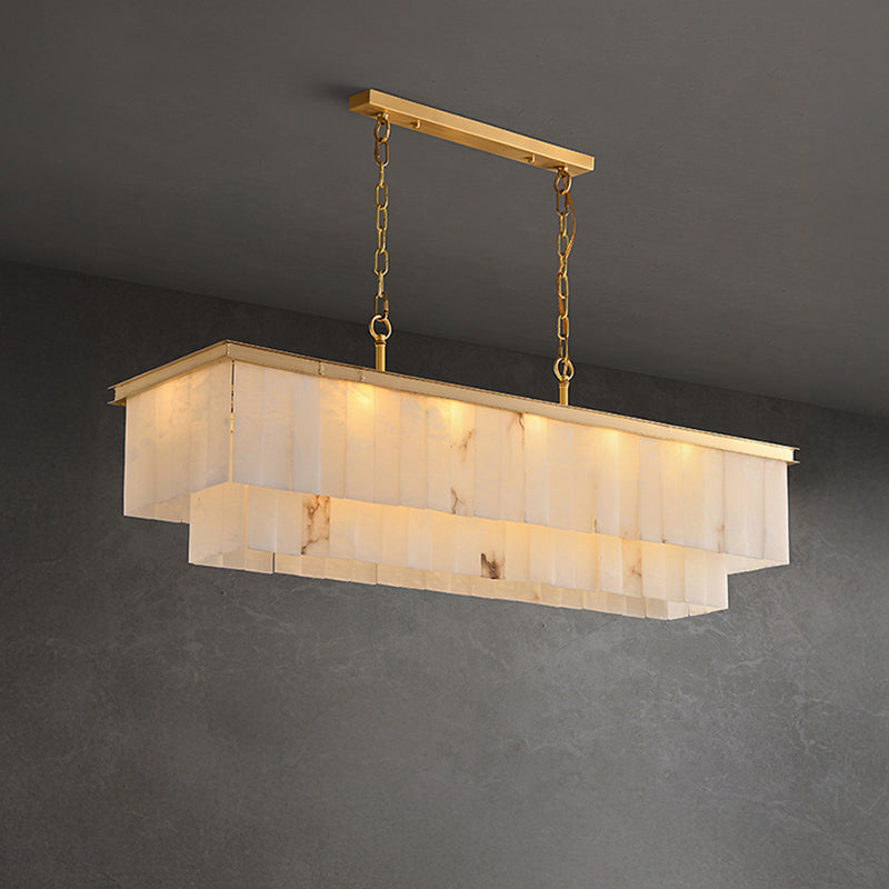 WOW Rectangular Alabaster Chandelier-wow2854