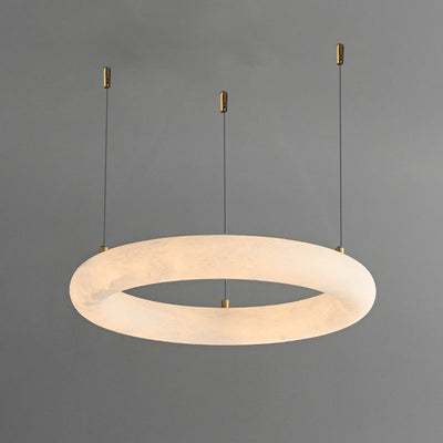 WOW Alabaster Circle LED Chandelier-wow2873