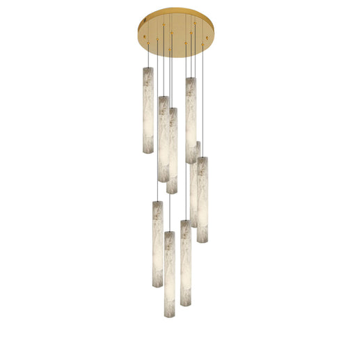 WOW Alabaster Tube Staircase Chandelier-wow2881