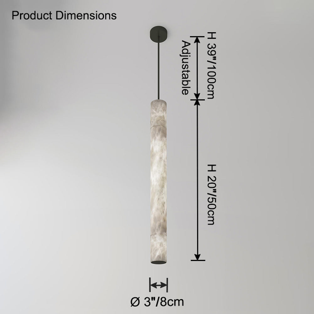 WOW Alabaster Tube Dining Room Pendant Light-wow2882
