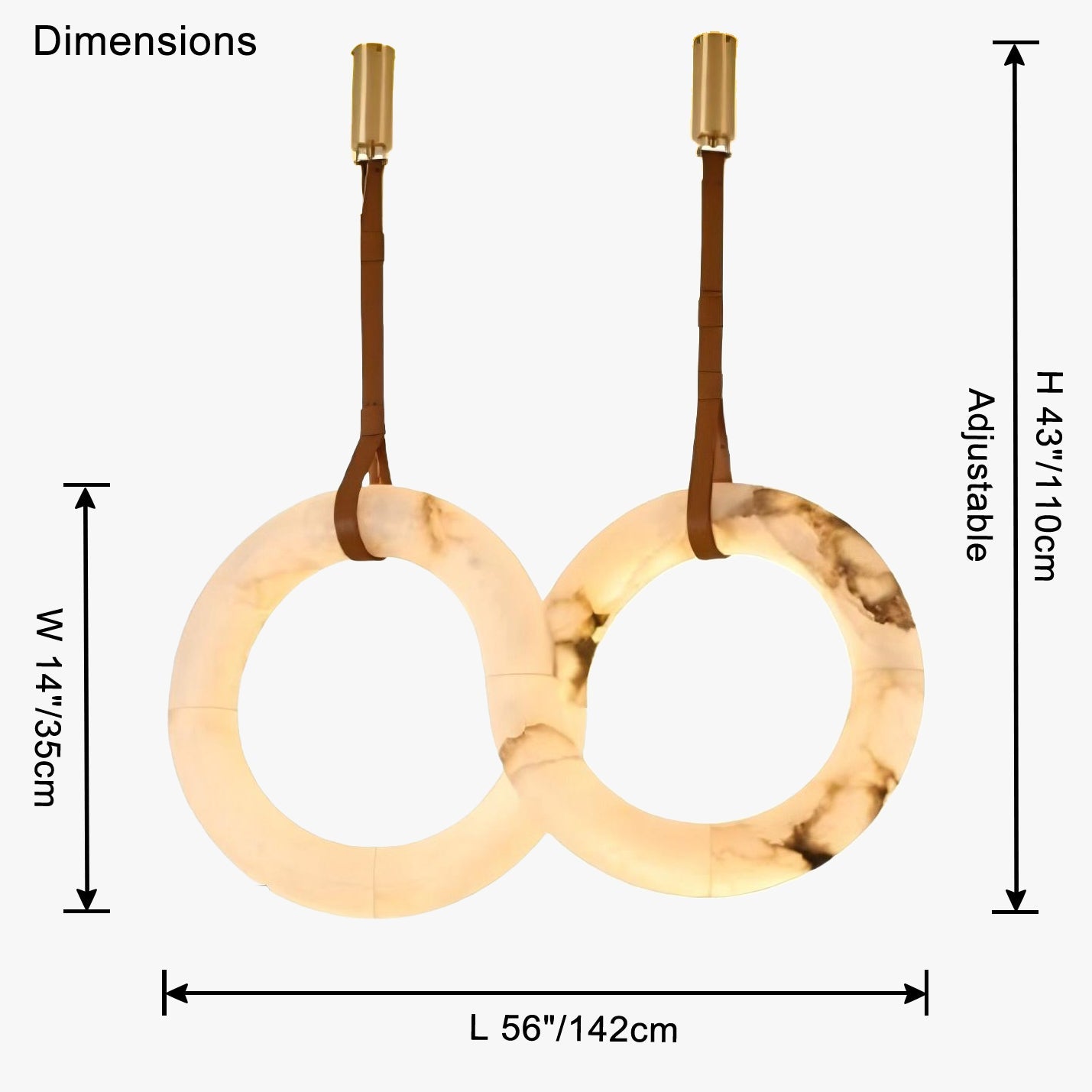 WOW Infinity Alabaster Chandelier-wow2887