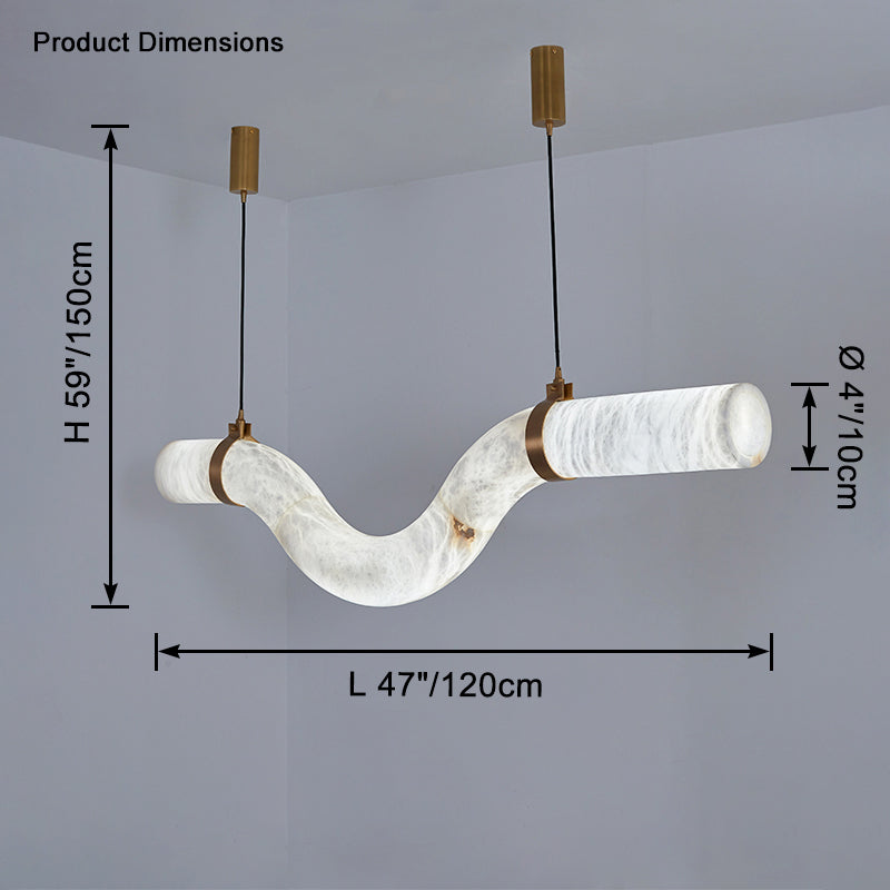 WOW Liberty Curved Alabaster Pendant Light-wow2891