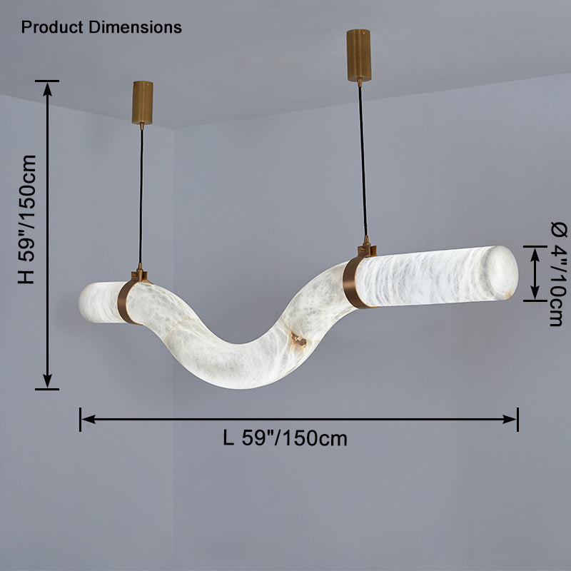 WOW Liberty Curved Alabaster Pendant Light-wow2891