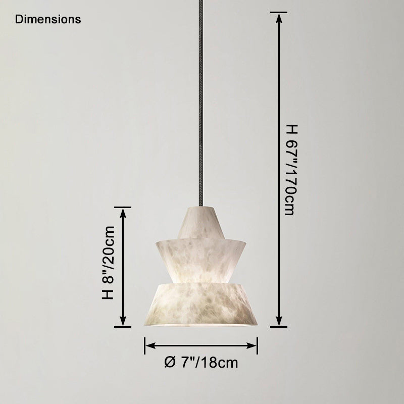 WOW Hat Shaded Alabaster Pendant Light-wow2896