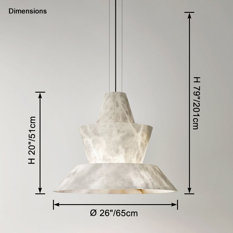 WOW Hat Shaded Alabaster Pendant Light-wow2896