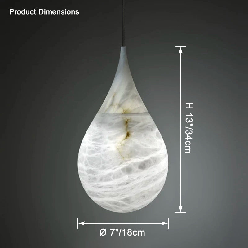 WOW Alabaster Raindrop Pendant Light-wow2901