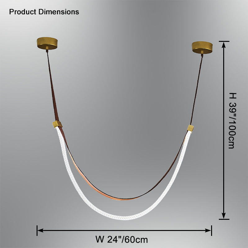 WOW Ribbon Leather Chandelier-wow2908