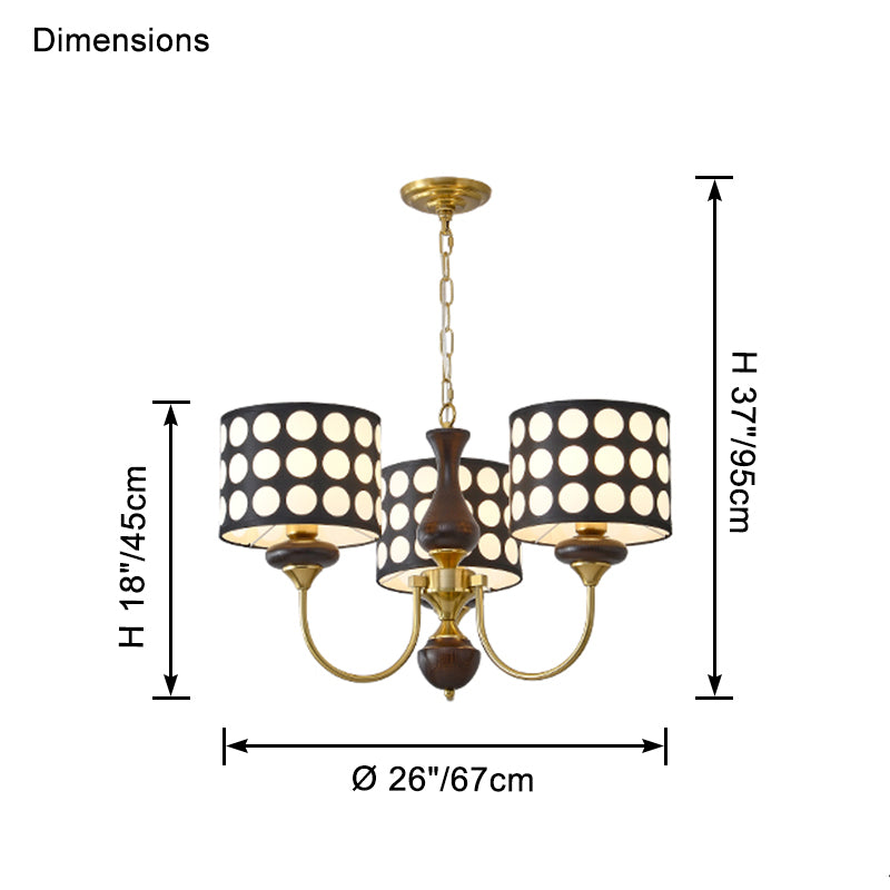 WOW Polka Shaded Chandelier-wow2913