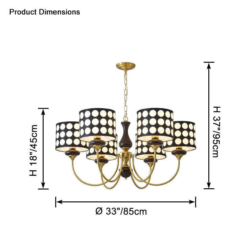 WOW Polka Shaded Chandelier-wow2913