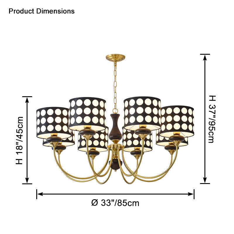 WOW Polka Shaded Chandelier-wow2913