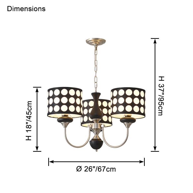 WOW Polka Shaded Chandelier-wow2913