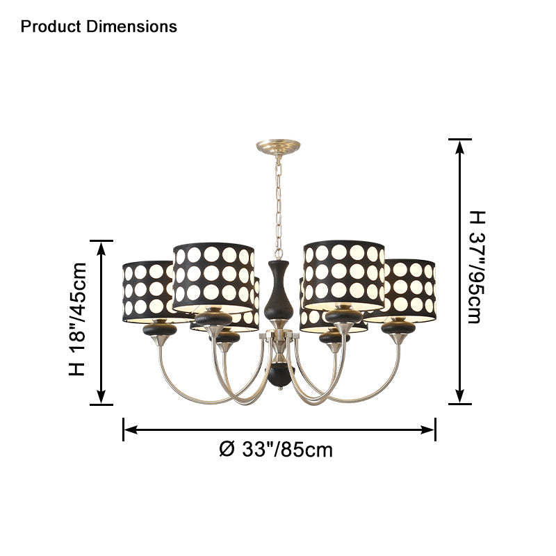 WOW Polka Shaded Chandelier-wow2913