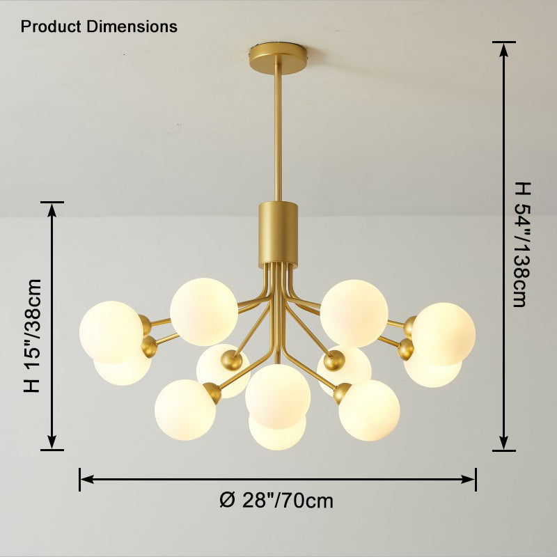 WOW Frosted Glass Globe Chandelier-wow2915