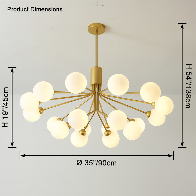 WOW Frosted Glass Globe Chandelier-wow2915