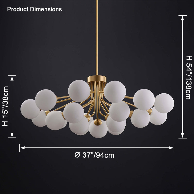 WOW Frosted Glass Globe Chandelier-wow2915