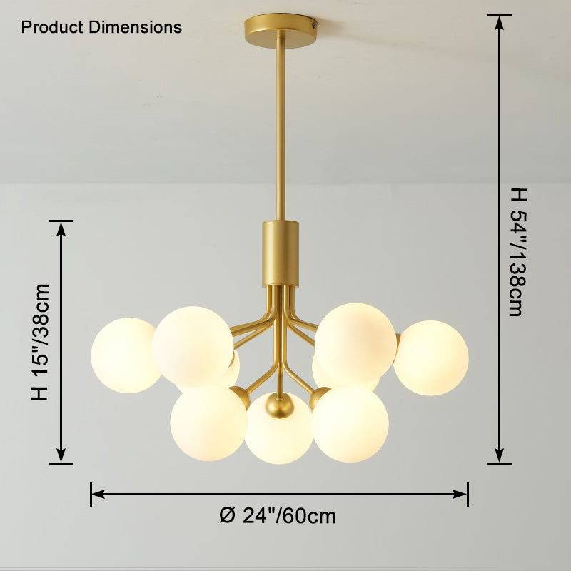 WOW Frosted Glass Globe Chandelier-wow2915