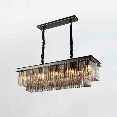 WOW Smoked Crystal Rectangular Chandelier-wow2918
