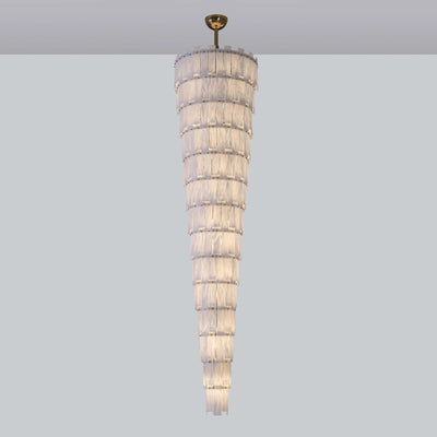 WOW Long Cascading Alabaster Staircase Chandelier-wow2927