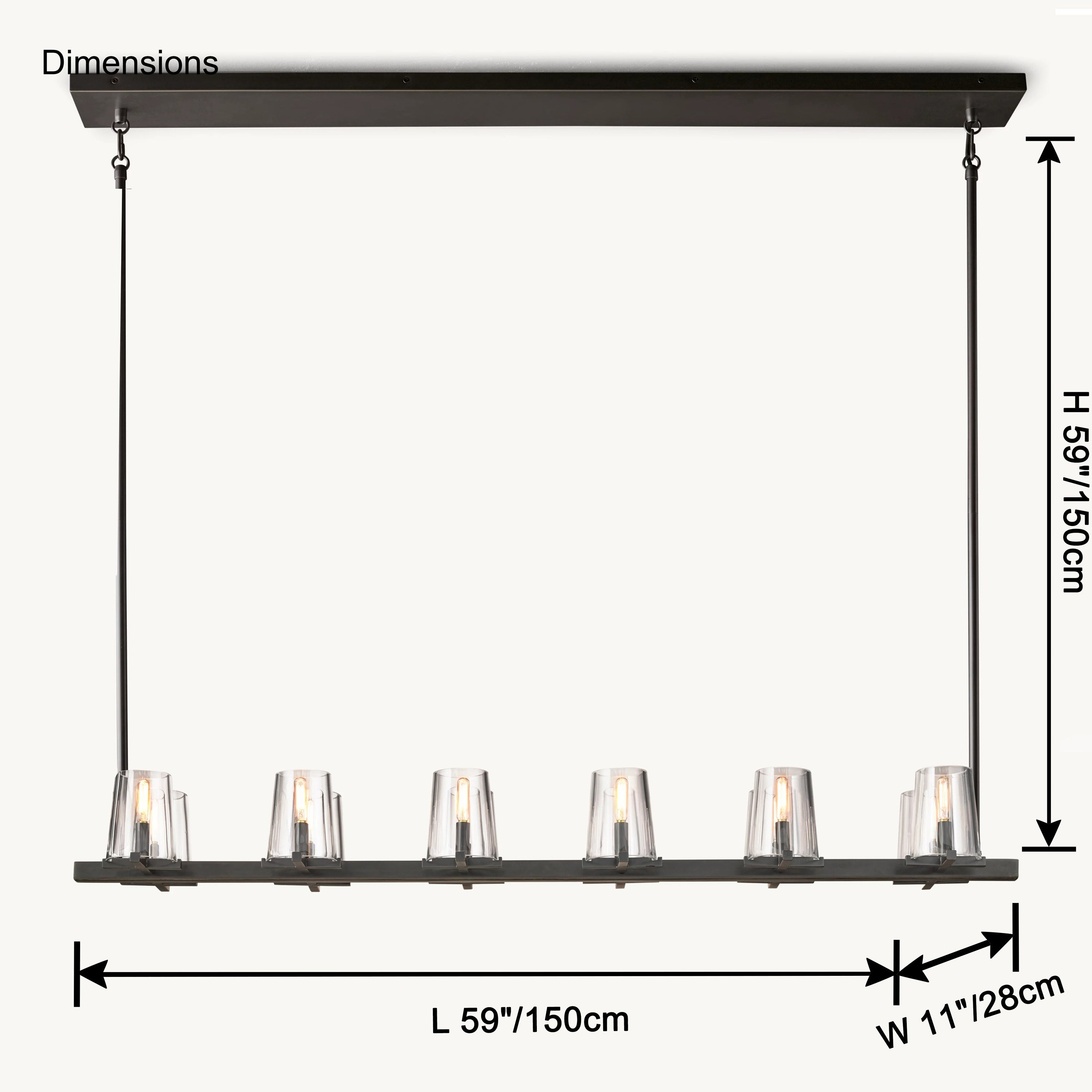 WOW Candle Linear Chandelier-wow2930