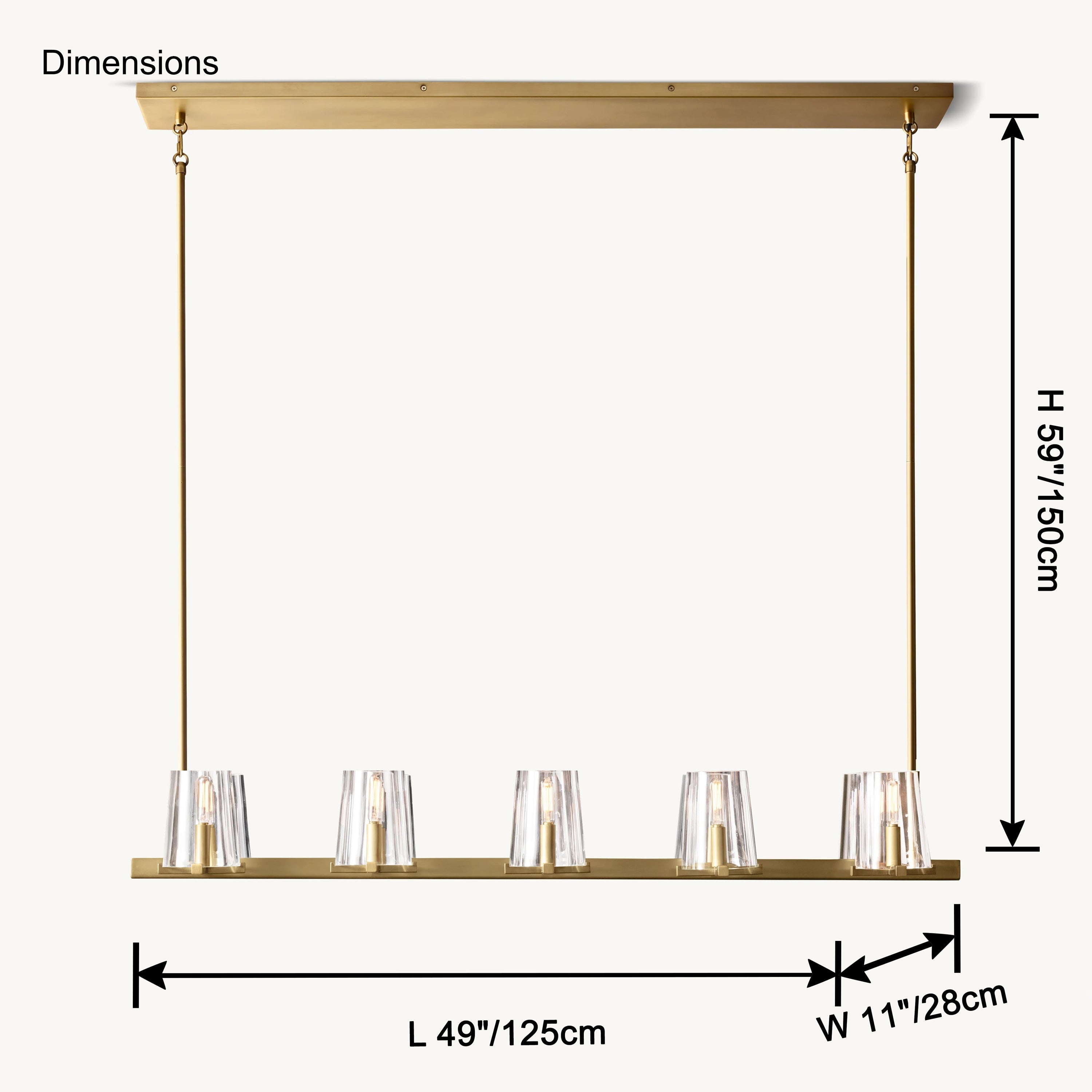 WOW Candle Linear Chandelier-wow2930