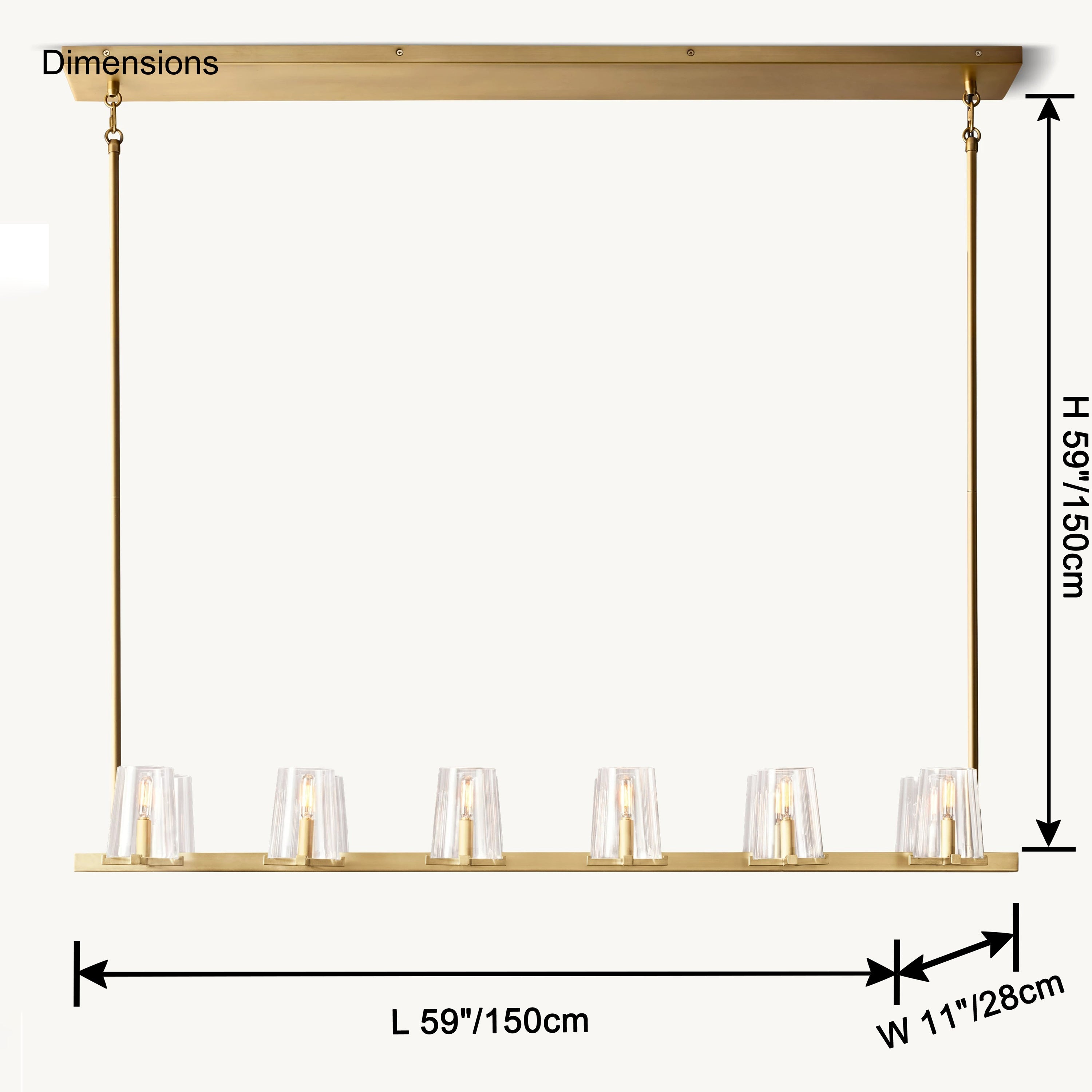 WOW Candle Linear Chandelier-wow2930