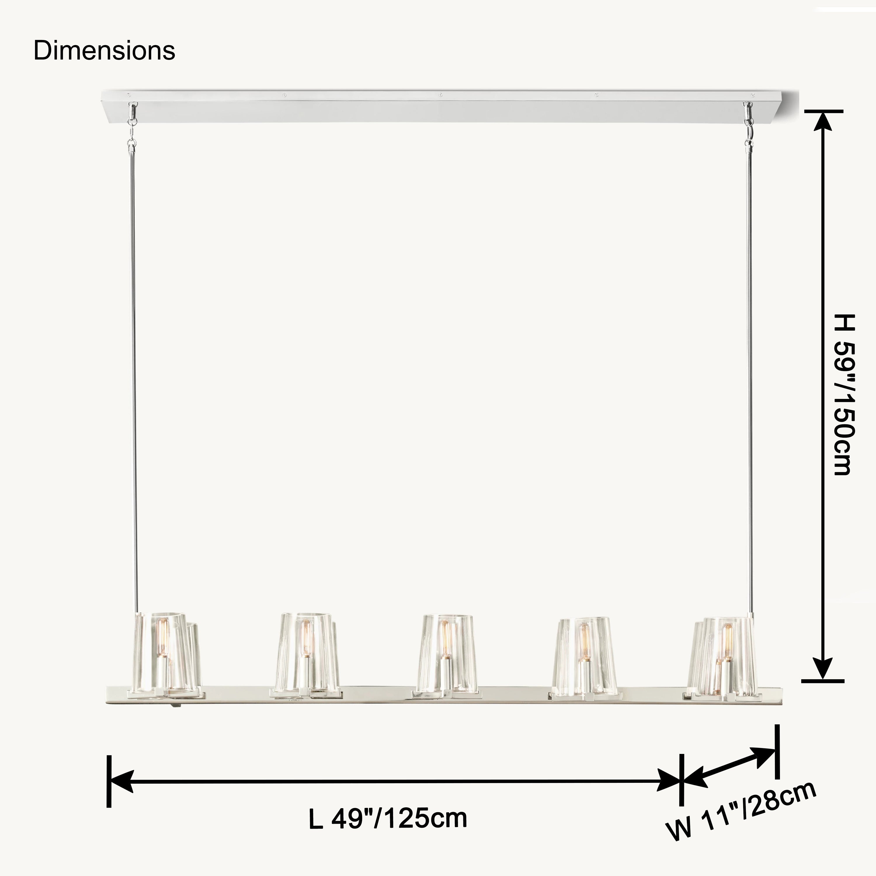 WOW Candle Linear Chandelier-wow2930