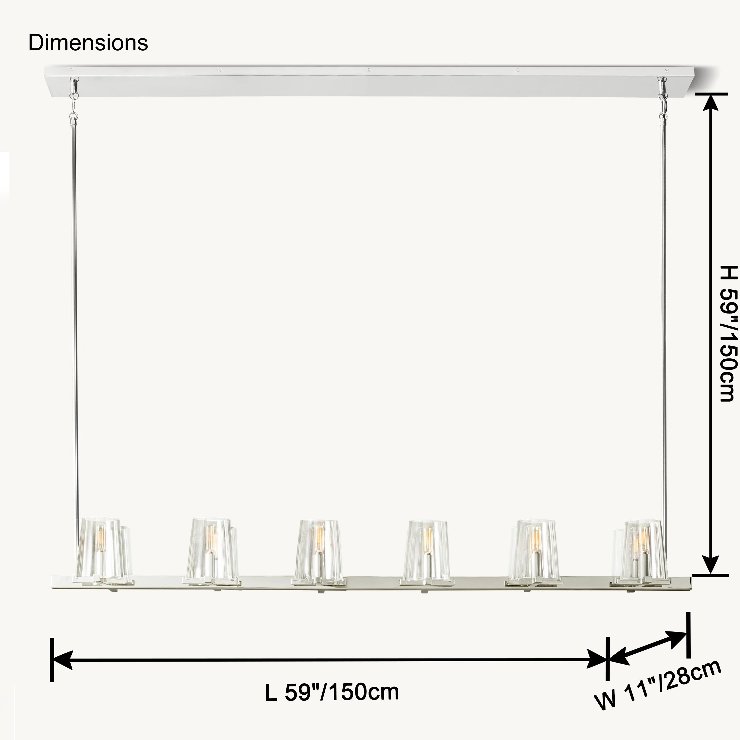 WOW Candle Linear Chandelier-wow2930