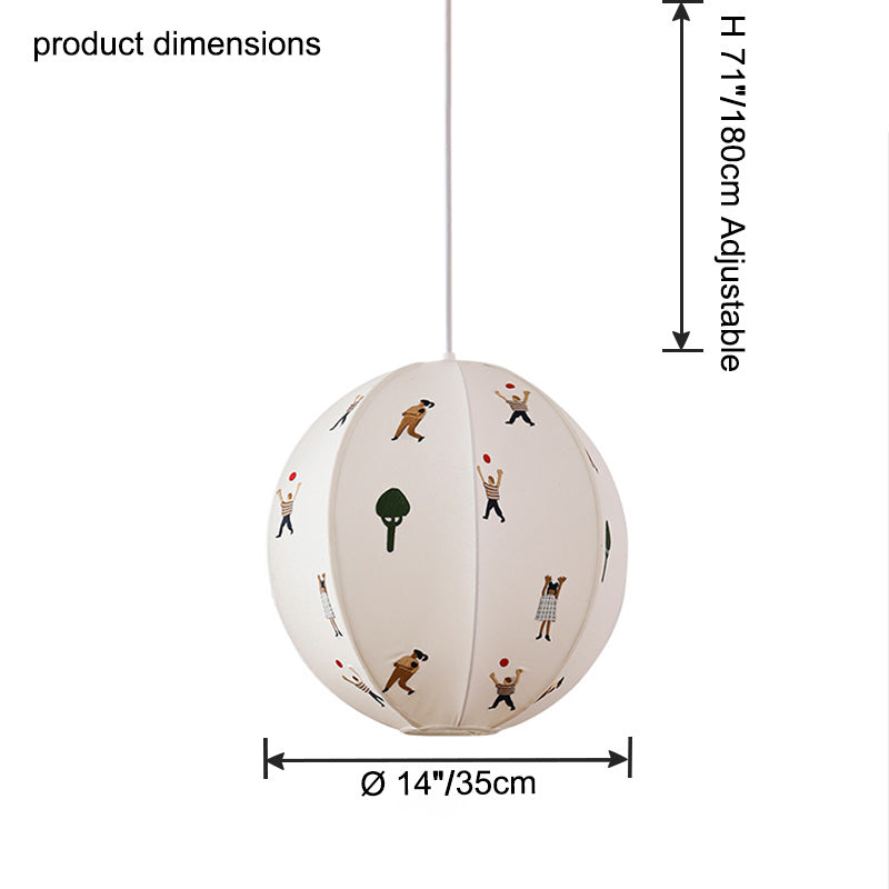 WOW Fabric Globe Pendant Light-wow2945