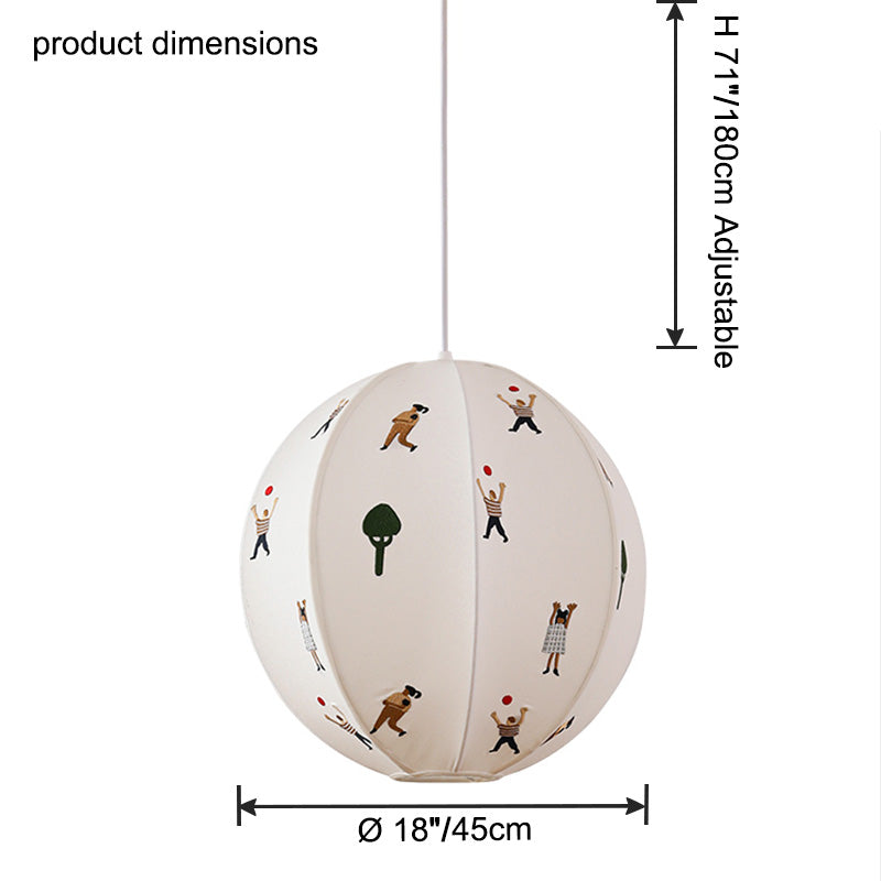 WOW Fabric Globe Pendant Light-wow2945