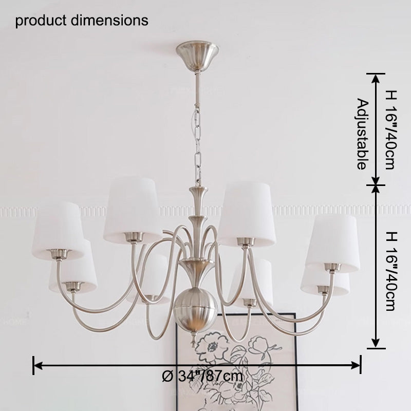 WOW Glass Shaded Arm Chandelier-wow2946