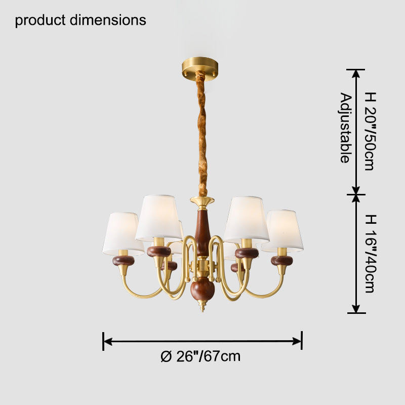 WOW Fabric Shaded Chandelier-wow2954